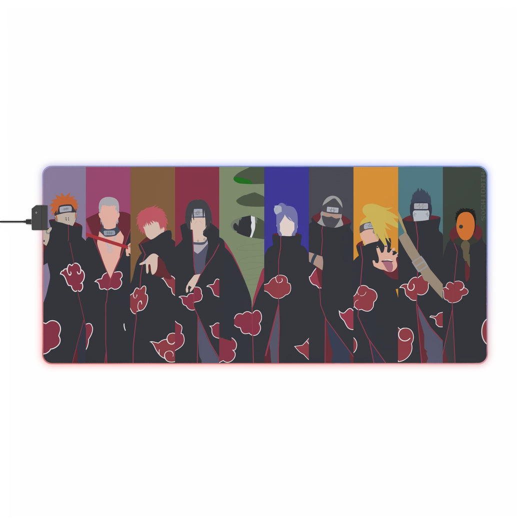 Itachi Uchiha, Obito Uchiha, Yahiko, Pain, Konan, Black Zetsu, Hidan, Sasori, Deidara and Kisame Hoshigaki RGB LED Mouse Pad (Desk Mat)