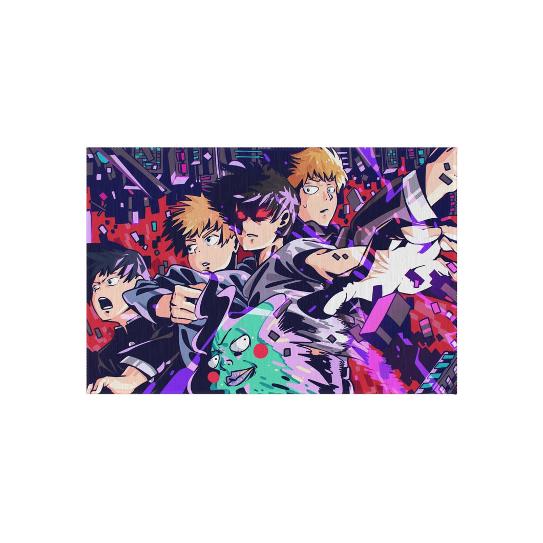 Mob Psycho 100 Arataka Reigen, Shigeo Kageyama, Ritsu Kageyama Rug