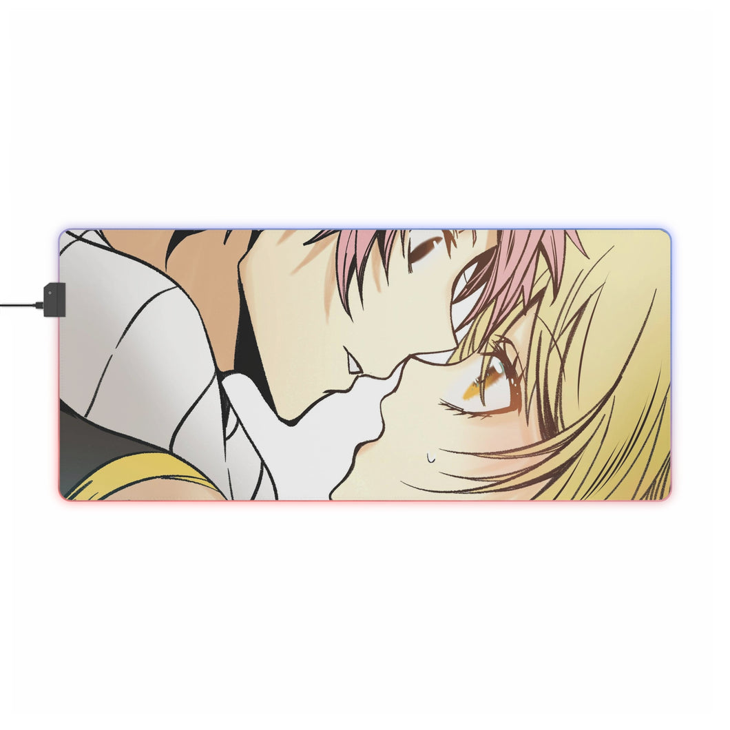 Fairy Tail Natsu Dragneel, Lucy Heartfilia RGB LED Mouse Pad (Desk Mat)