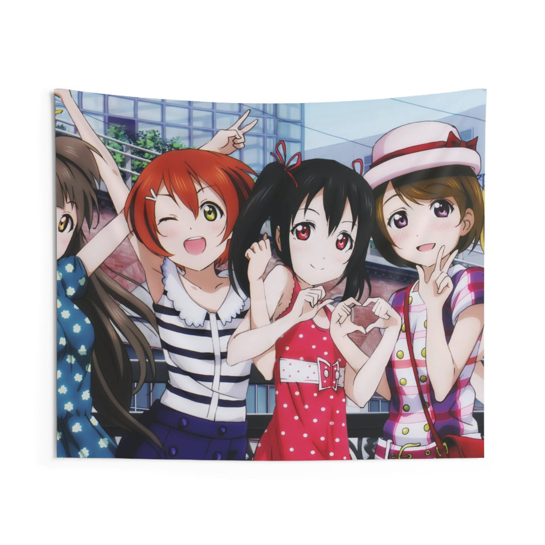 Love Live! Maki Nishikino, Kotori Minami, Umi Sonoda, Honoka Kousaka, Rin Hoshizora Indoor Wall Tapestry