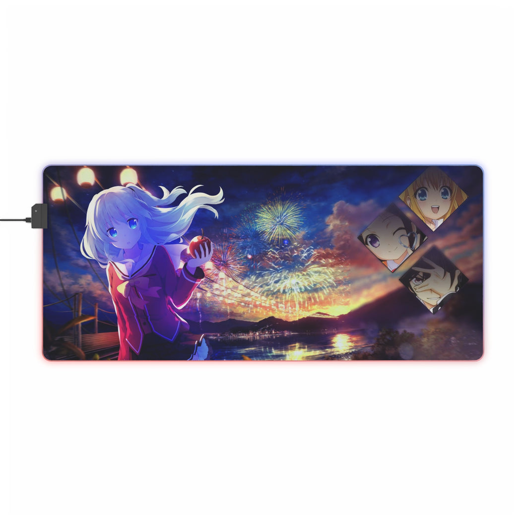 Nao Tomori holding a apple RGB LED Mouse Pad (Desk Mat)