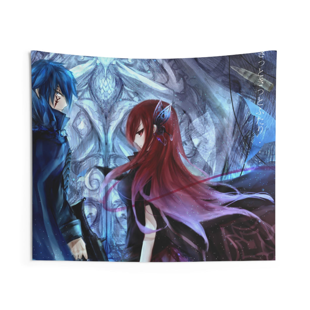 Fairy Tail Erza Scarlet, Jellal Fernandes Indoor Wall Tapestry