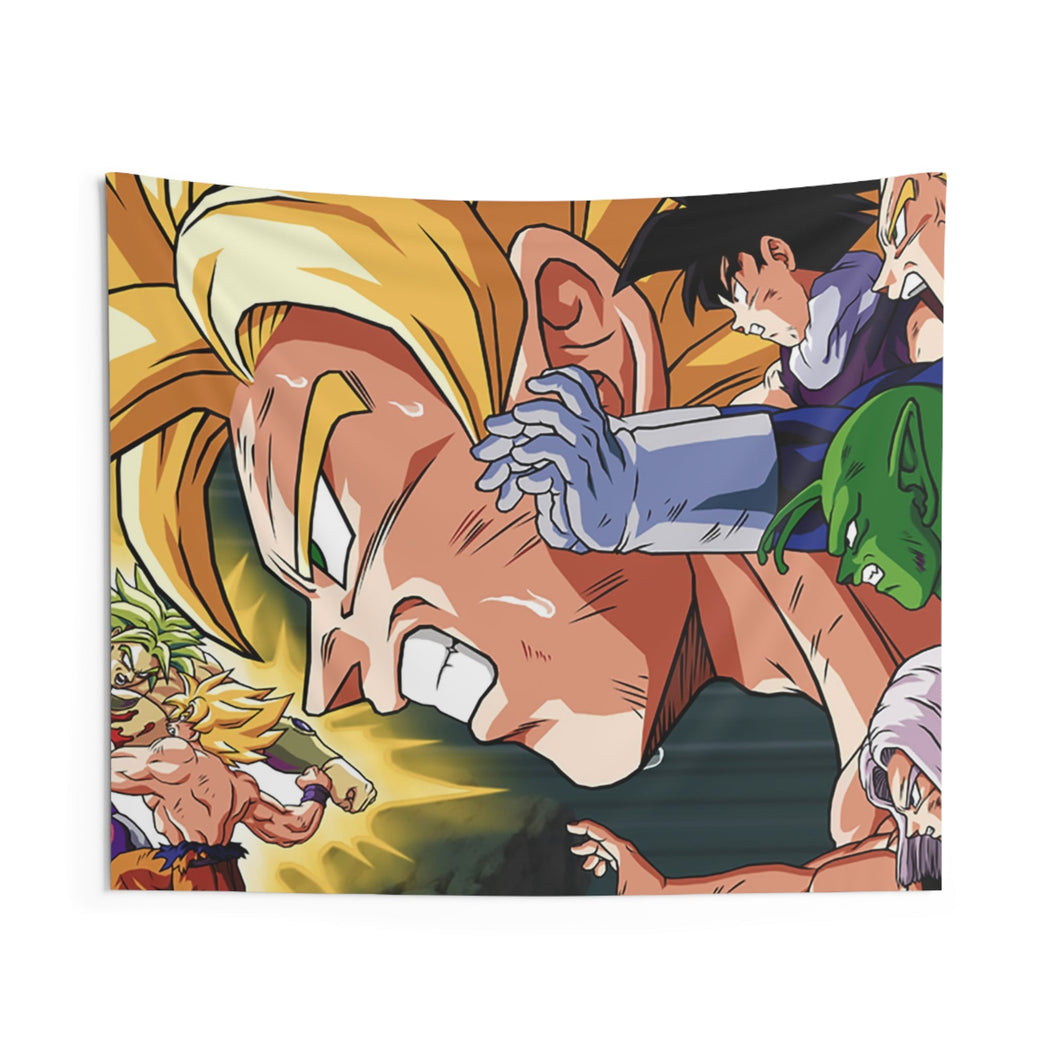 Saiyans vs Broly Indoor Wall Tapestry
