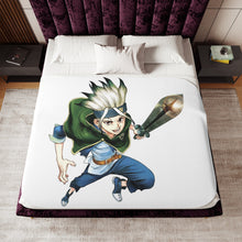 Load image into Gallery viewer, Anime Dr. Stone Sherpa Blanket
