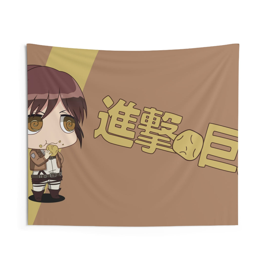 Chibi Sasha eating a potato Indoor Wall Tapestry