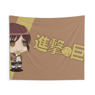 Chibi Sasha eating a potato Indoor Wall Tapestry