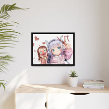 Load image into Gallery viewer, Miss Kobayashi&#39;s Dragon Maid Kanna Kamui, Kobayashi San Chi No Maid Dragon, Riko Saikawa Canvas Framed Art Print

