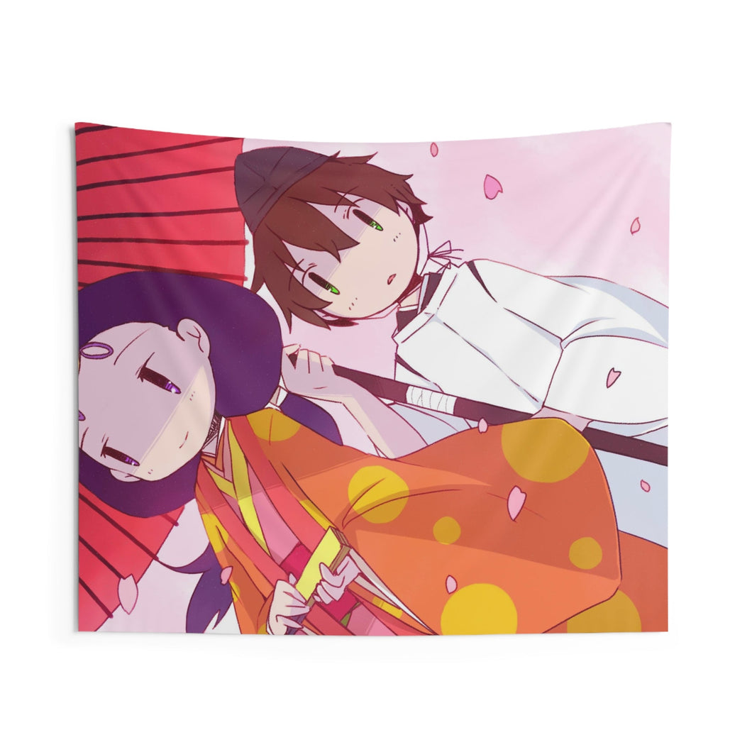 Eru Chitanda  And  Hōtarō Oreki Chibi Indoor Wall Tapestry