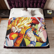 Load image into Gallery viewer, Anime Dragon Ball Z Sherpa Blanket

