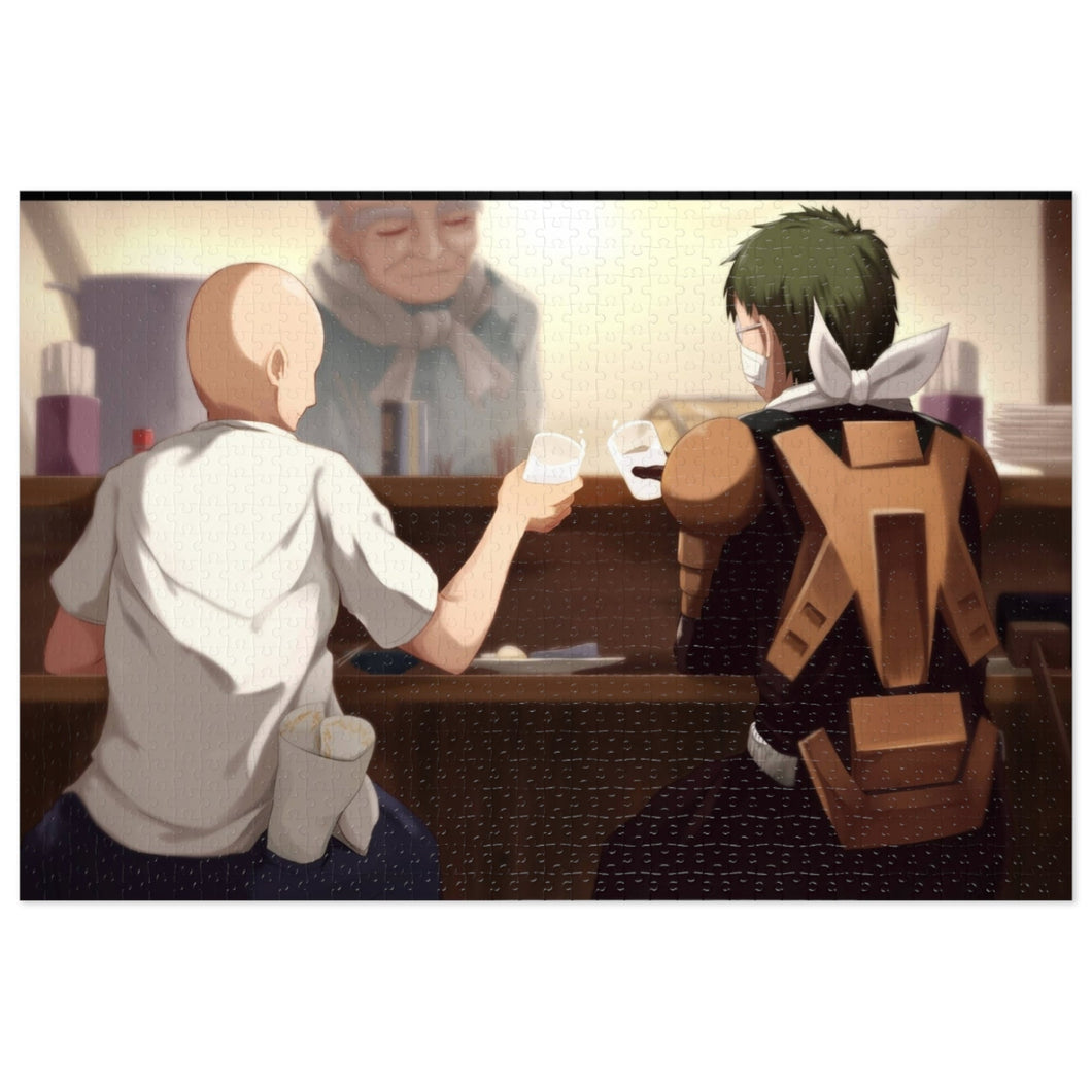Saitama and License-less Rider Jigsaw Puzzle