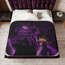 Load image into Gallery viewer, Meliodas vs Demon King Sherpa Blanket
