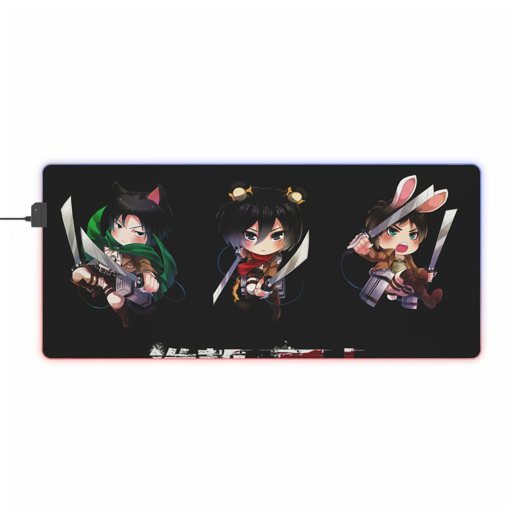 Anime Attack On Titan RGB LED Mouse Pad (Desk Mat)