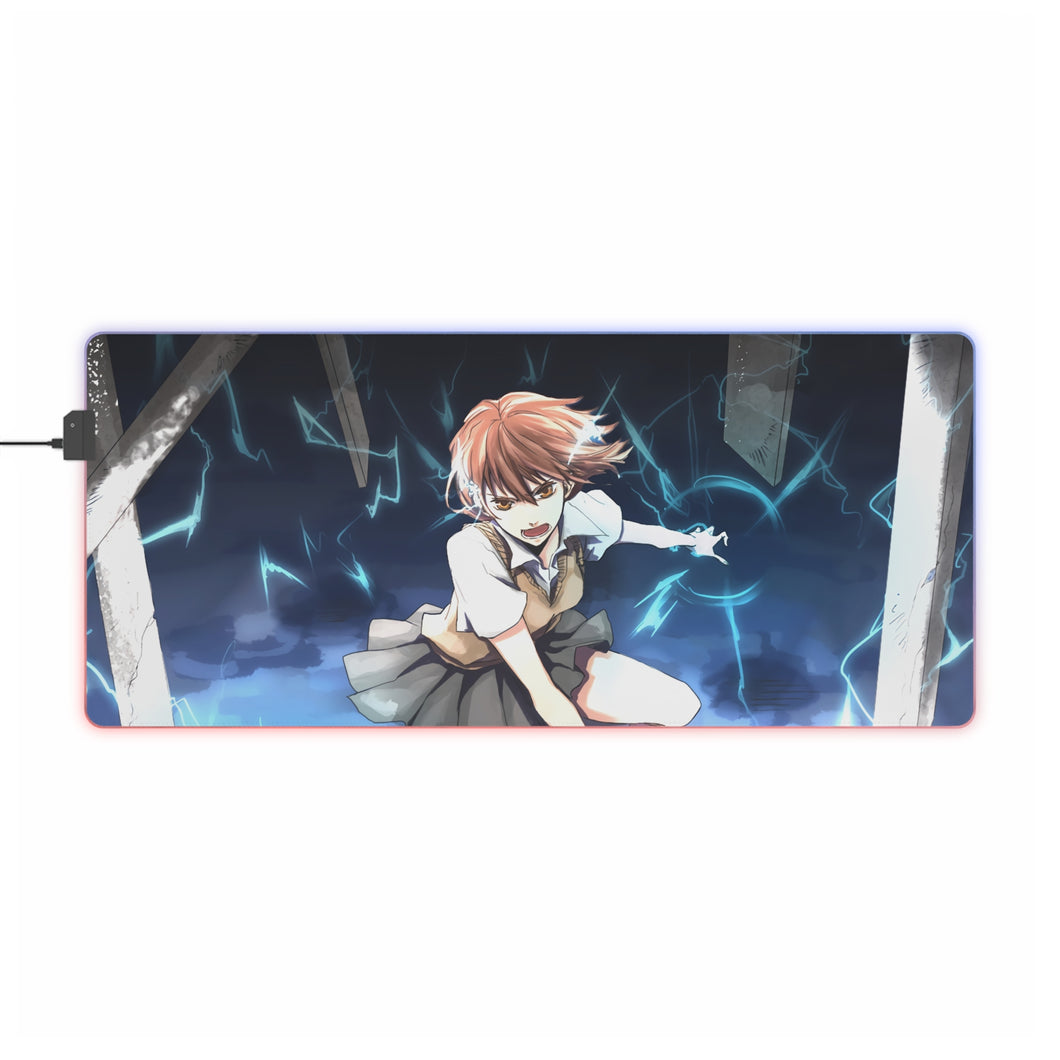 A Certain Scientific Railgun Mikoto Misaka RGB LED Mouse Pad (Desk Mat)