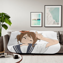 Load image into Gallery viewer, Misaki Sawakiguchi Smile Sherpa Blanket
