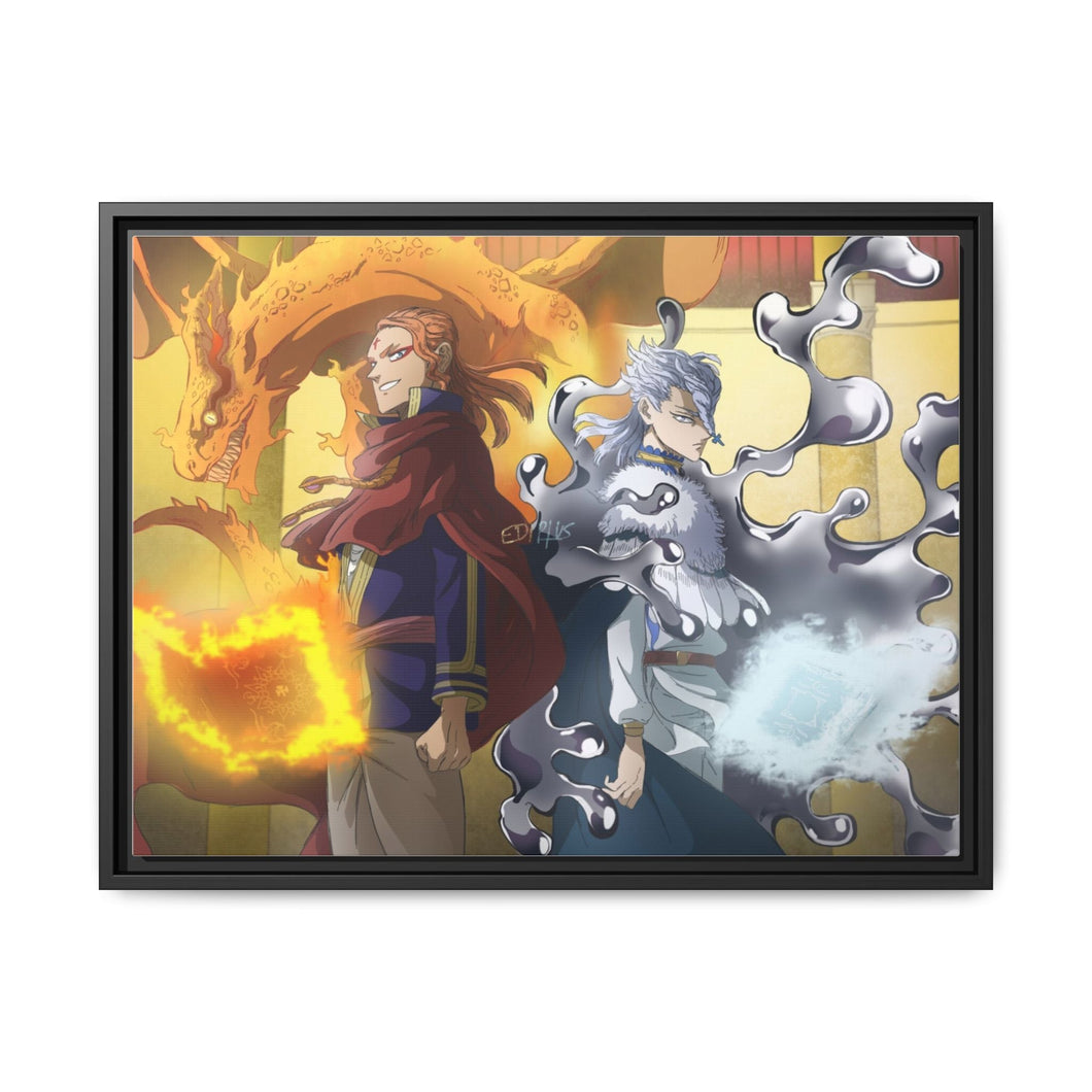 Black Clover Canvas Framed Art Print