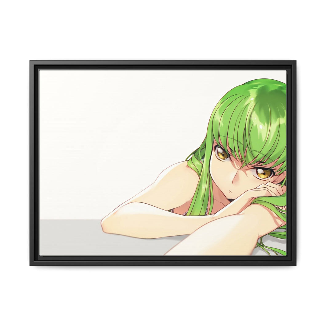 Pondering C.C. Canvas Framed Art Print