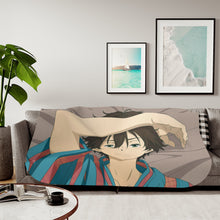 Load image into Gallery viewer, Hōtarō Oreki  in Kimono Sherpa Blanket

