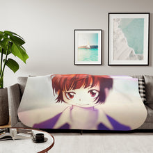 Load image into Gallery viewer, Akane Tsunemori Smiling Sherpa Blanket
