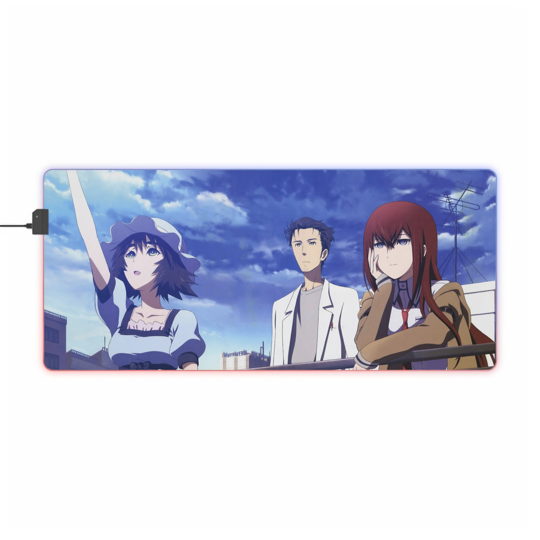 Mayuri, Kyouma & Kurisu RGB LED Mouse Pad (Desk Mat)
