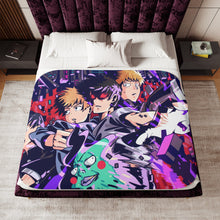 Load image into Gallery viewer, Mob Psycho 100 Arataka Reigen, Shigeo Kageyama, Ritsu Kageyama Sherpa Blanket

