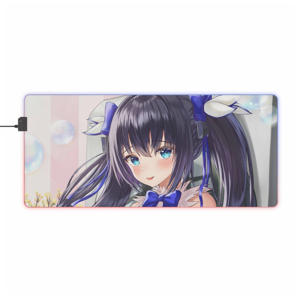 Is It Wrong To Try To Pick Up Girls In A Dungeon? RGB LED Mouse Pad (Desk Mat)