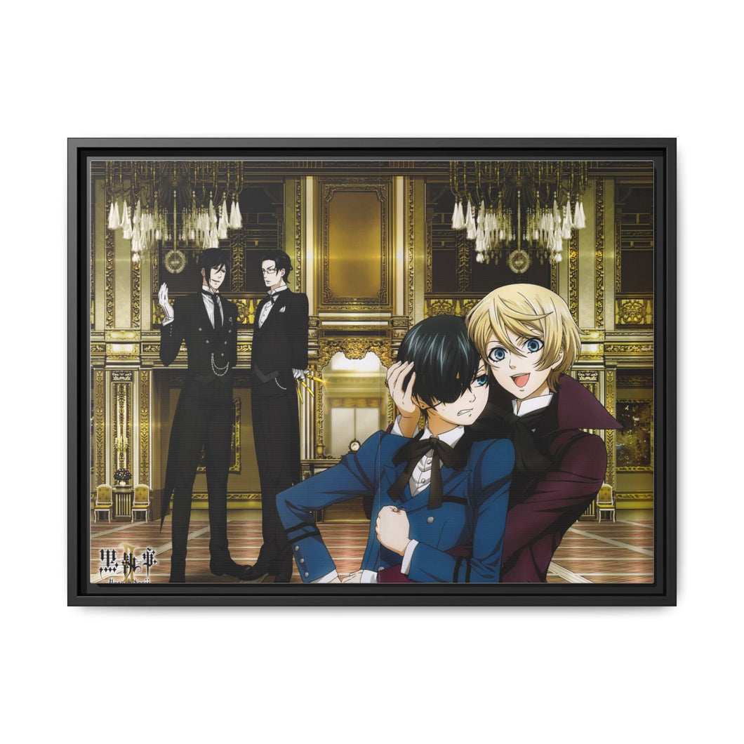 Black Butler Canvas Framed Art Print
