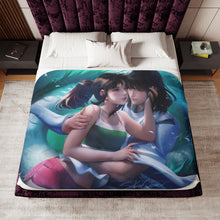 Load image into Gallery viewer, Anime Spirited Away Sherpa Blanket
