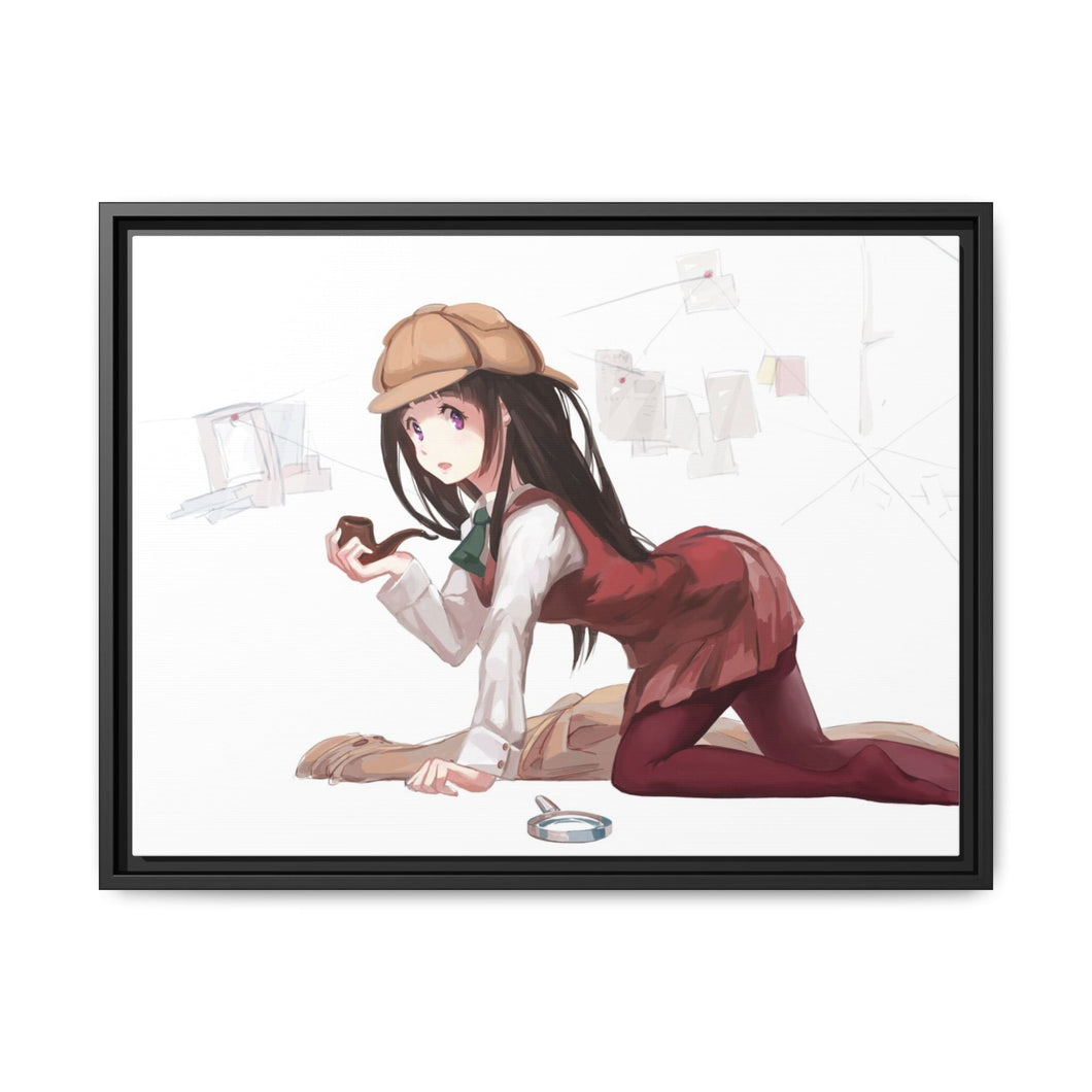 Eru Chitanda  as Detective Canvas Framed Art Print