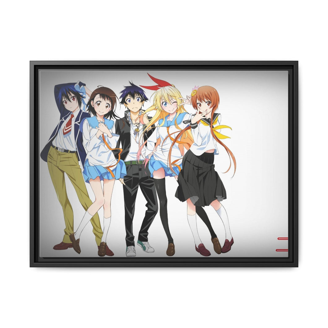 Nisekoi Chitoge Kirisaki, Kosaki Onodera, Seishirou Tsugumi, Marika Tachibana Canvas Framed Art Print