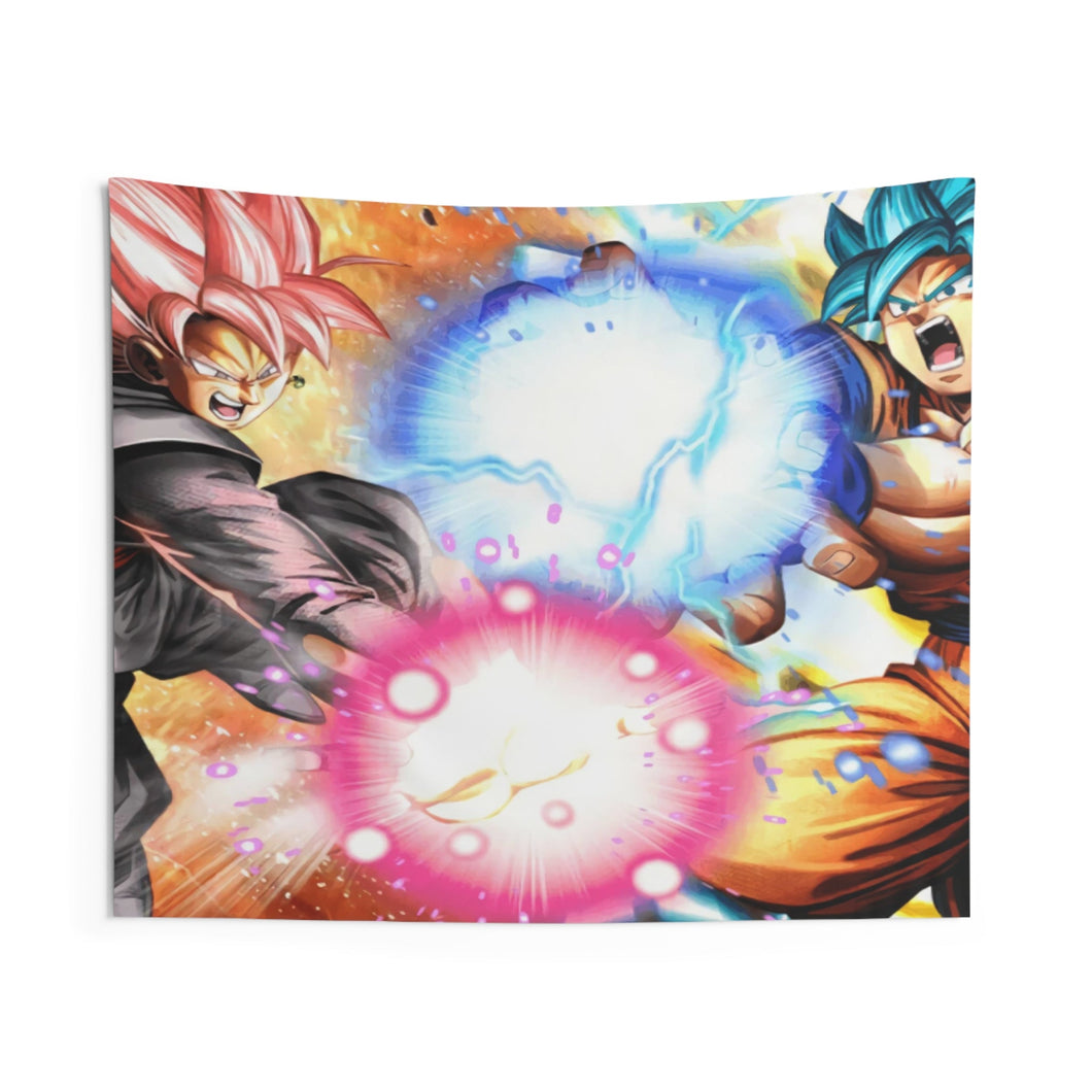 SSR Black and SSGSS Goku Official Trading Card Artworks Indoor Wall Tapestry