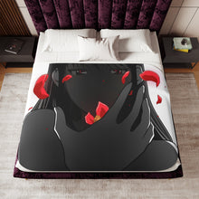 Load image into Gallery viewer, Mika Shimotsuki Flowers Sherpa Blanket
