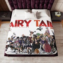 Load image into Gallery viewer, Fairy Tail Natsu Dragneel, Erza Scarlet, Gray Fullbuster, Lucy Heartfilia, Happy Sherpa Blanket
