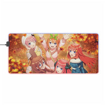 Load image into Gallery viewer, Ichika , Nino , Miiku , Yotsuba &amp; Itsuki RGB LED Mouse Pad (Desk Mat)
