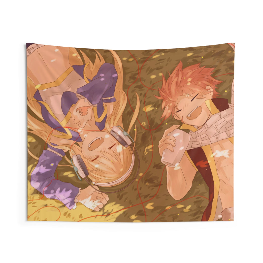 Fairy Tail Natsu Dragneel, Lucy Heartfilia Indoor Wall Tapestry