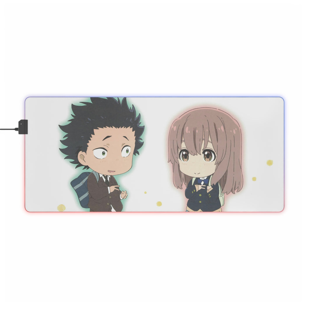 Koe No Katachi Shouko Nishimiya, Shouya Ishida RGB LED Mouse Pad (Desk Mat)