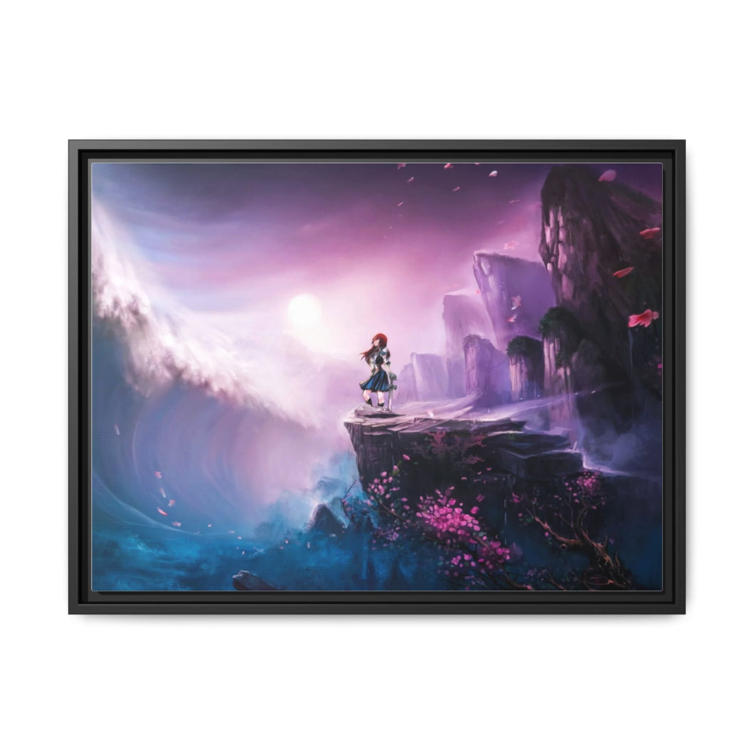 Fairy Tail Erza Scarlet Canvas Framed Art Print
