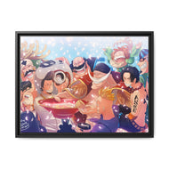 White Beard Pirate Canvas Framed Art Print