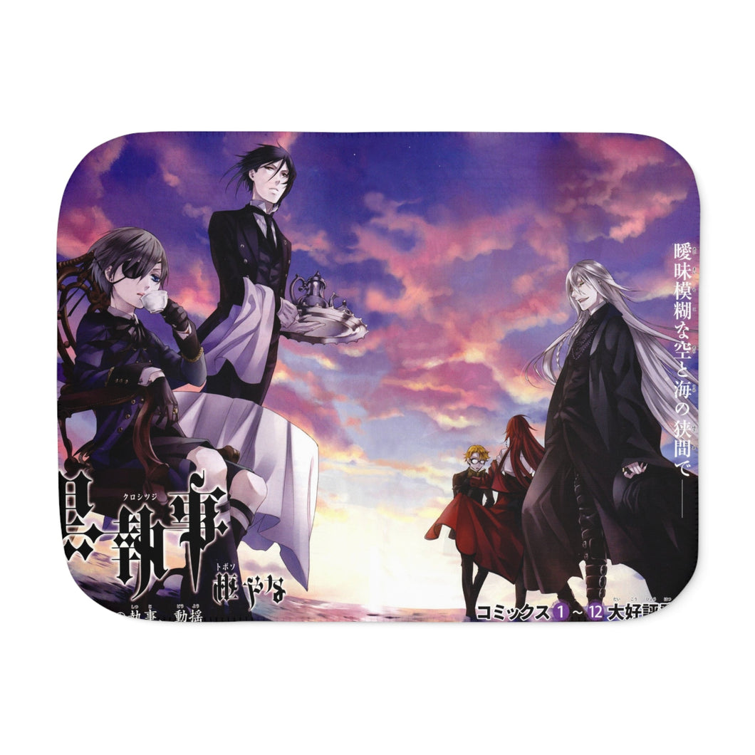 Sebastian Michaelis, Ciel Phantomhive and Undertaker (Black Butler) Sherpa Blanket