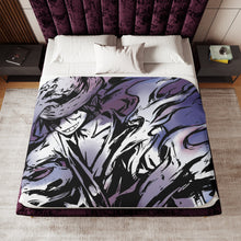 Load image into Gallery viewer, Luffy blue fire Sherpa Blanket

