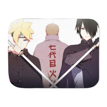 Load image into Gallery viewer, Boruto, Sasuke &amp; Naruto Sherpa Blanket
