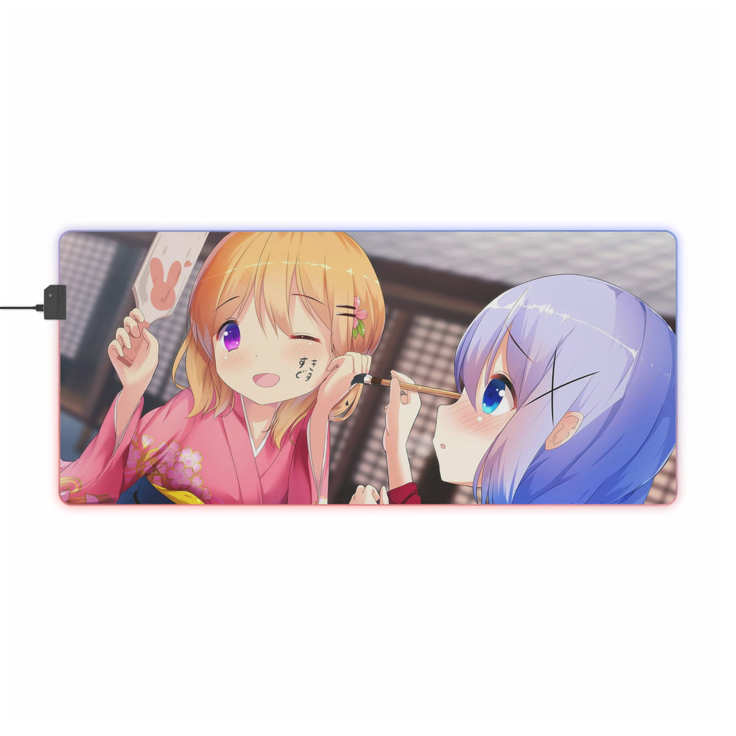 Is The Order A Rabbit? RGB LED Mouse Pad (Desk Mat)