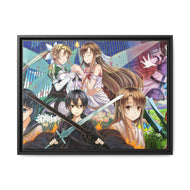 Sword Art Online Asuna Yuuki, Suguha Kirigaya Canvas Framed Art Print