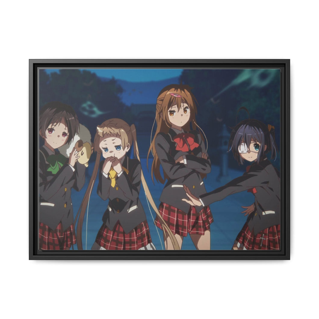 Chuunibyou Girls Canvas Framed Art Print