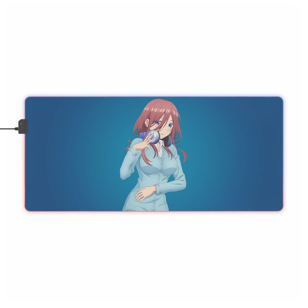 Miku Nakano from 5-Toubun no Hanayome RGB LED Mouse Pad (Desk Mat)