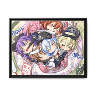 Kantai Collection chibi group Canvas Framed Art Print