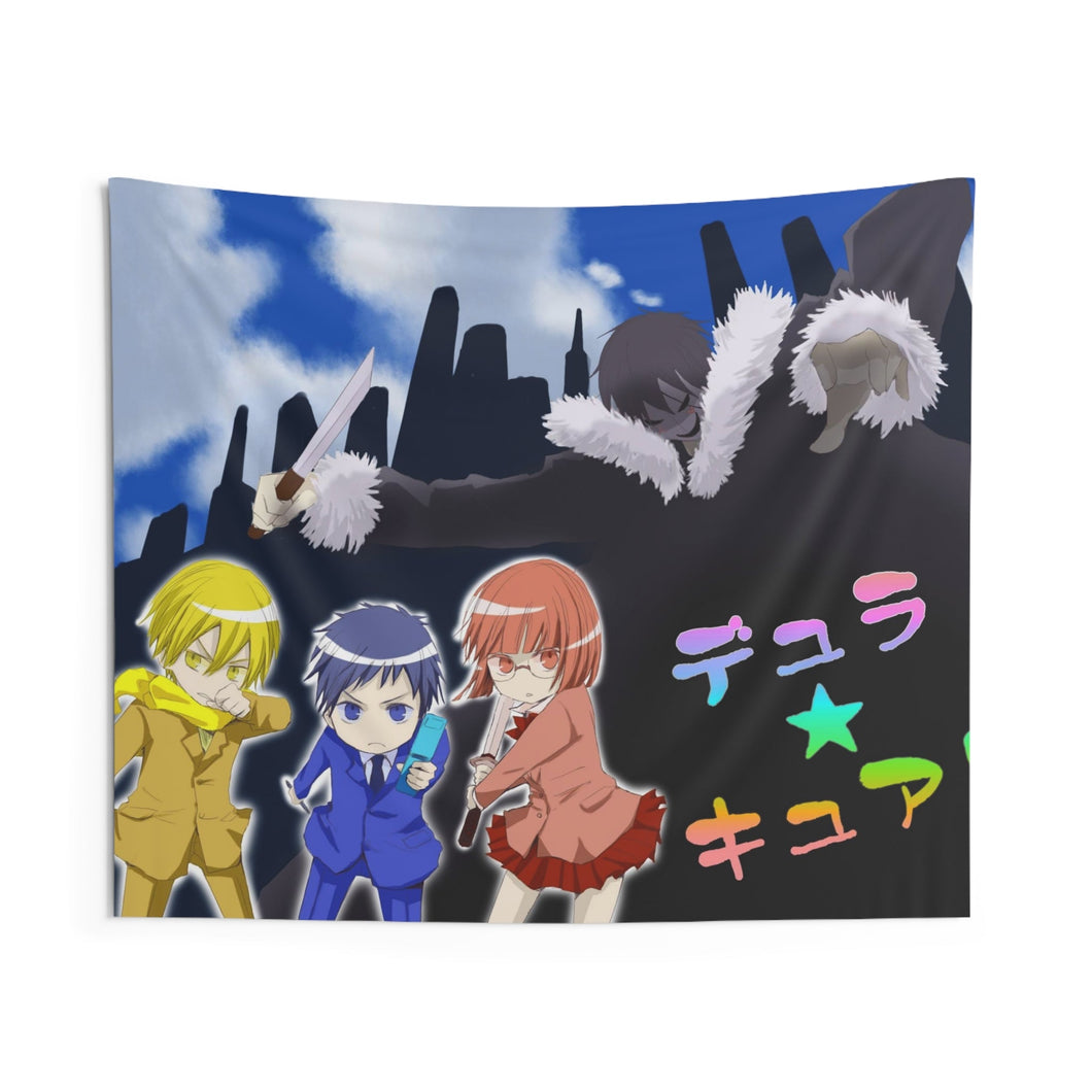 Durarara!! Izaya Orihara, Masaomi Kida, Anri Sonohara Indoor Wall Tapestry