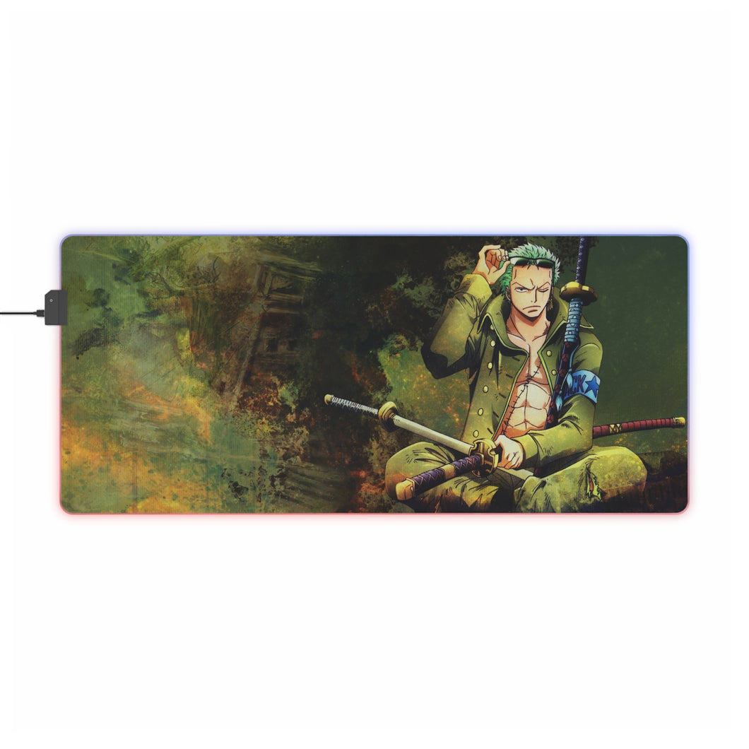One Piece Roronoa Zoro RGB LED Mouse Pad (Desk Mat)