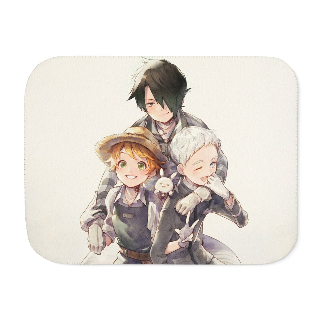 The Promised Neverland Ray, Norman, Emma Sherpa Blanket