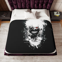 Load image into Gallery viewer, One side of ghoul Sherpa Blanket
