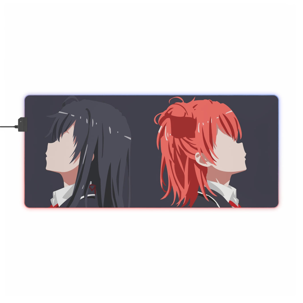 My Teen Romantic Comedy SNAFU Yukino Yukinoshita, Yui Yuigahama RGB LED Mouse Pad (Desk Mat)